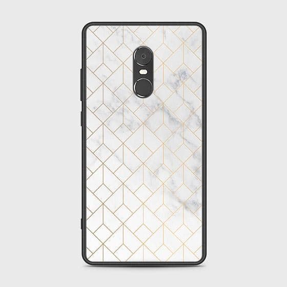 Xiaomi Redmi Note 4 / 4X Cover - White Marble Series 2 - HQ Ultra Shine Premium Infinity Glass Soft Silicon Borders Case