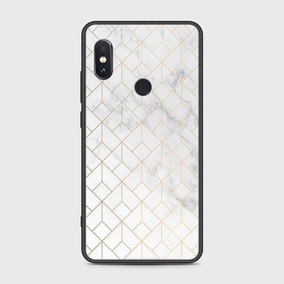 Xiaomi Redmi Note 5 Pro Cover - White Marble Series 2 - HQ Ultra Shine Premium Infinity Glass Soft Silicon Borders Case