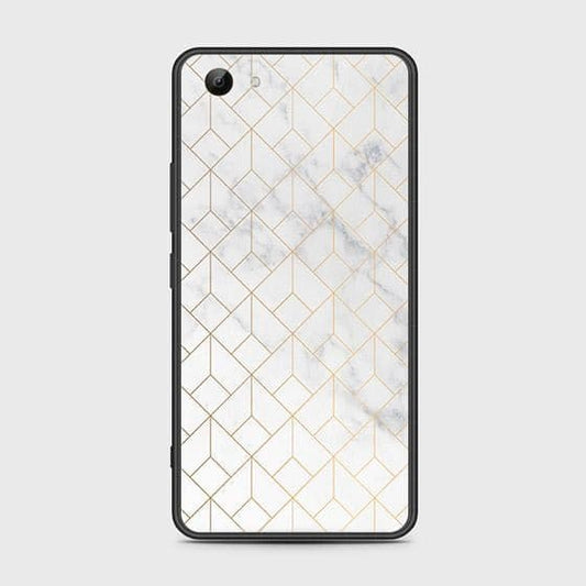 Vivo Y81 Cover - White Marble Series 2 - HQ Ultra Shine Premium Infinity Glass Soft Silicon Borders Case