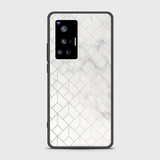 Vivo X70 Pro Cover - White Marble Series 2 - HQ Ultra Shine Premium Infinity Glass Soft Silicon Borders Case