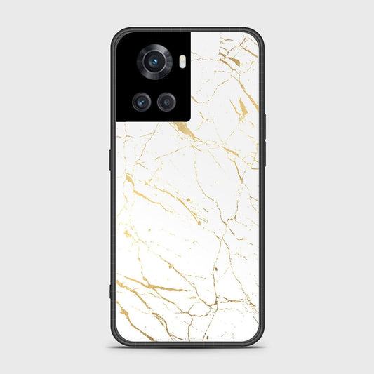 OnePlus Ace Cover- White Marble Series 2 - HQ Ultra Shine Premium Infinity Glass Soft Silicon Borders Case