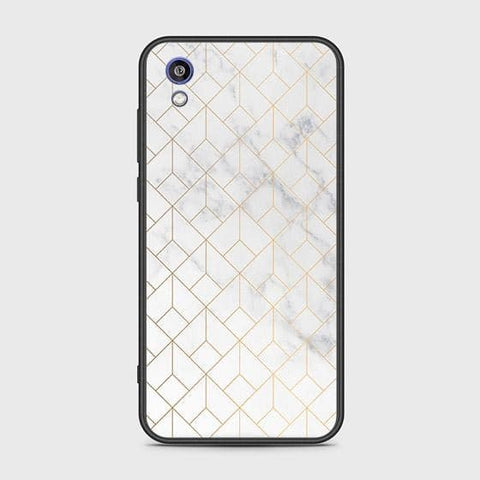 Huawei Y5 2019 Cover - White Marble Series 2 - HQ Ultra Shine Premium Infinity Glass Soft Silicon Borders Case