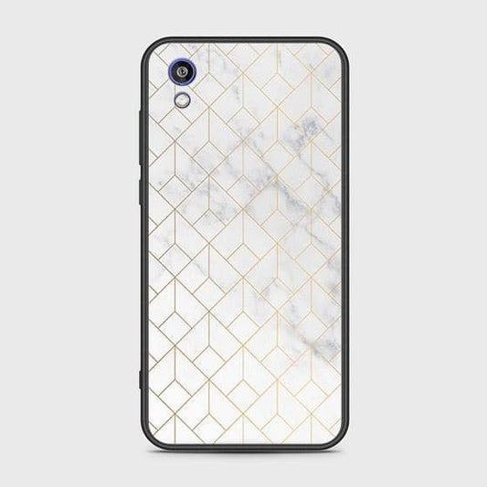 Honor 8S 2020 Cover - White Marble Series 2 - HQ Ultra Shine Premium Infinity Glass Soft Silicon Borders Case