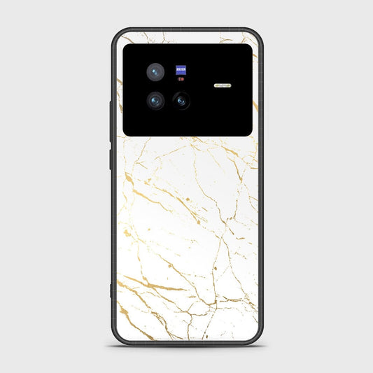 Vivo X80 Cover- White Marble Series 2 - HQ Ultra Shine Premium Infinity Glass Soft Silicon Borders Case