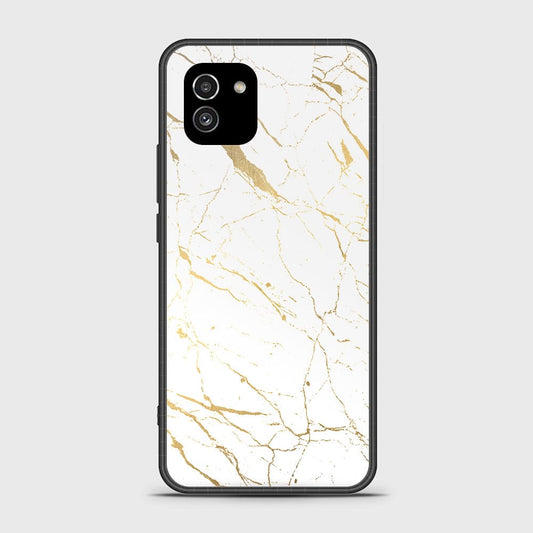 Samsung Galaxy A03 Cover- White Marble Series 2 - HQ Ultra Shine Premium Infinity Glass Soft Silicon Borders Case