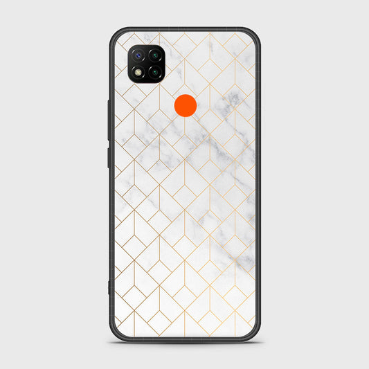 Xiaomi Redmi 9C Cover- White Marble Series 2 - HQ Ultra Shine Premium Infinity Glass Soft Silicon Borders Case