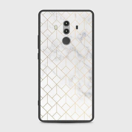 Huawei Mate 10 Pro Cover - White Marble Series 2 - HQ Ultra Shine Premium Infinity Glass Soft Silicon Borders Case