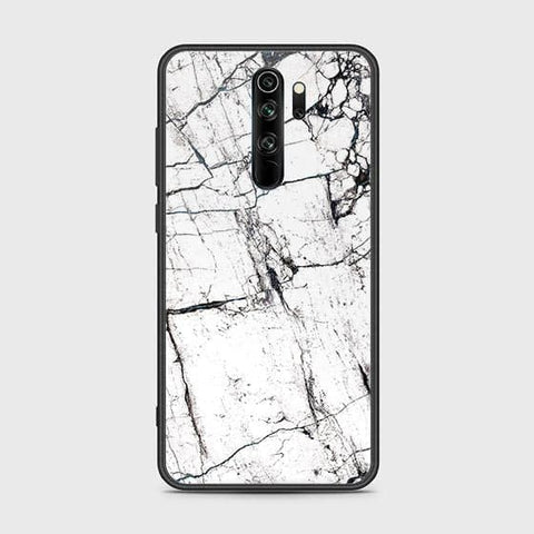 Xiaomi Redmi Note 8 Pro Cover - White Marble Series 2 - HQ Ultra Shine Premium Infinity Glass Soft Silicon Borders Case