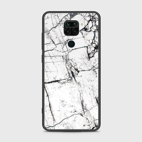 Xiaomi Redmi Note 9 Cover - White Marble Series 2 - HQ Ultra Shine Premium Infinity Glass Soft Silicon Borders Case