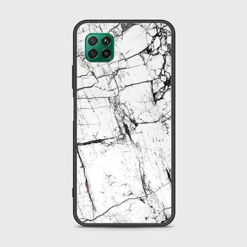 Huawei Nova 6 SE Cover - White Marble Series 2 - HQ Ultra Shine Premium Infinity Glass Soft Silicon Borders Case