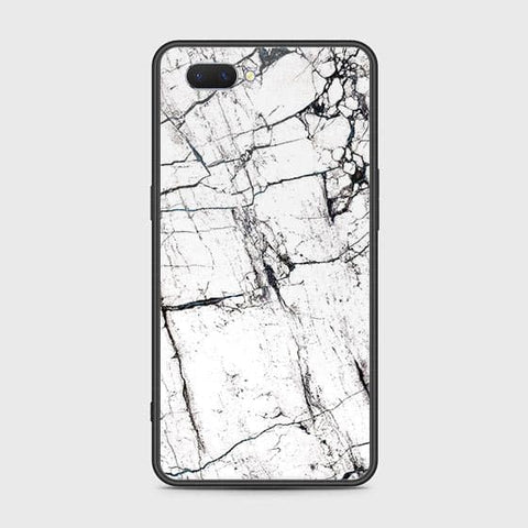 Oppo A5 Cover - White Marble Series 2 - HQ Ultra Shine Premium Infinity Glass Soft Silicon Borders Case