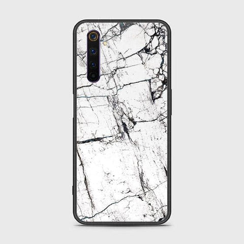 Realme 6 Pro Cover - White Marble Series 2 - HQ Ultra Shine Premium Infinity Glass Soft Silicon Borders Case