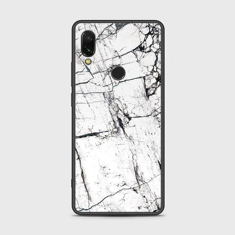 Xiaomi Redmi 7 Cover - White Marble Series 2 - HQ Ultra Shine Premium Infinity Glass Soft Silicon Borders Case