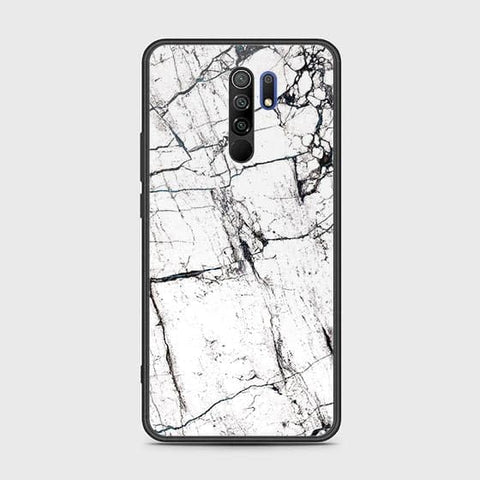 Xiaomi Poco M2 Cover - White Marble Series 2 - HQ Ultra Shine Premium Infinity Glass Soft Silicon Borders Case