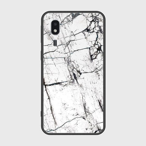 Samsung Galaxy A2 Core Cover - White Marble Series 2 - HQ Ultra Shine Premium Infinity Glass Soft Silicon Borders Case