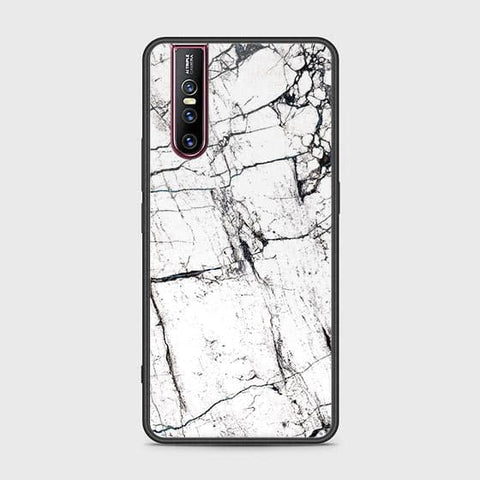 Vivo V15 Pro Cover - White Marble Series 2 - HQ Ultra Shine Premium Infinity Glass Soft Silicon Borders Case