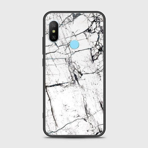 Xiaomi Redmi Note 6 Pro Cover - White Marble Series 2 - HQ Ultra Shine Premium Infinity Glass Soft Silicon Borders Case