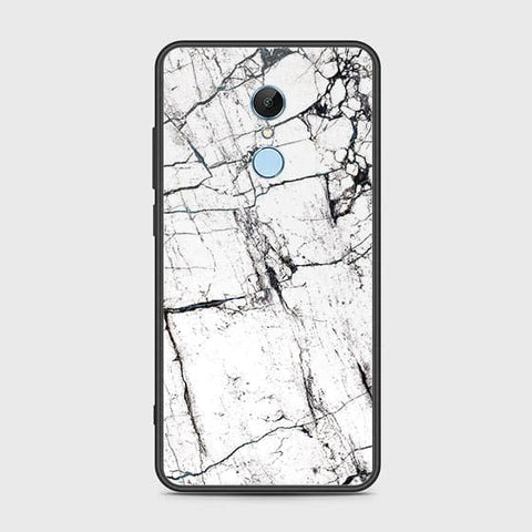 Xiaomi Redmi 5 Cover - White Marble Series 2 - HQ Ultra Shine Premium Infinity Glass Soft Silicon Borders Case