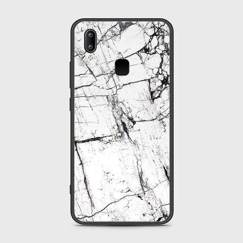 Vivo Y91 Cover - White Marble Series 2 - HQ Ultra Shine Premium Infinity Glass Soft Silicon Borders Case