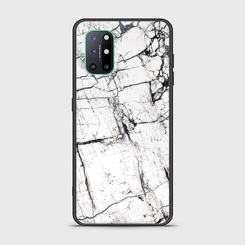 OnePlus 8T Cover - White Marble Series 2 - HQ Ultra Shine Premium Infinity Glass Soft Silicon Borders Case