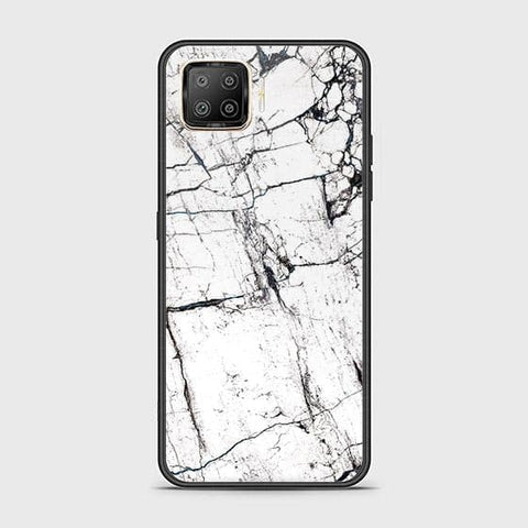 Oppo Reno 4 Lite Cover - White Marble Series 2 - HQ Ultra Shine Premium Infinity Glass Soft Silicon Borders Case