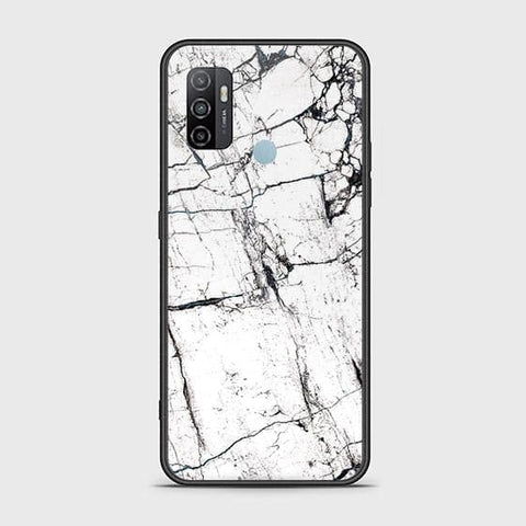 Oppo A53s Cover - White Marble Series 2 - HQ Ultra Shine Premium Infinity Glass Soft Silicon Borders Case