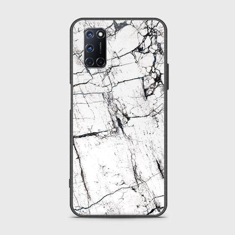 Oppo A72 Cover - White Marble Series 2 - HQ Ultra Shine Premium Infinity Glass Soft Silicon Borders Case