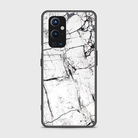 Oneplus 9 Pro Cover - White Marble Series 2 - HQ Ultra Shine Premium Infinity Glass Soft Silicon Borders Case
