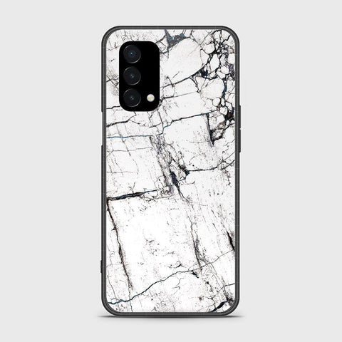 OnePlus Nord N200 5G Cover- White Marble Series 2 - HQ Ultra Shine Premium Infinity Glass Soft Silicon Borders Case