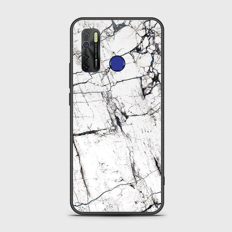 Tecno Spark 5 Cover- White Marble Series 2 - HQ Ultra Shine Premium Infinity Glass Soft Silicon Borders Case