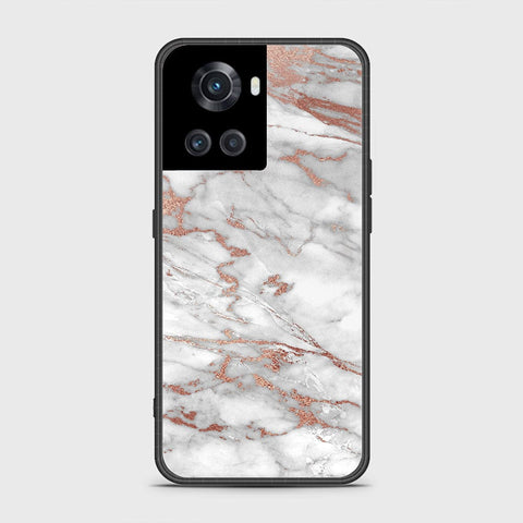 OnePlus Ace Cover- White Marble Series 2 - HQ Ultra Shine Premium Infinity Glass Soft Silicon Borders Case