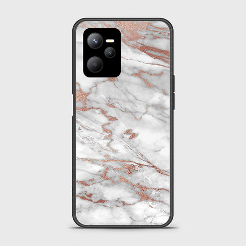 Realme Narzo 50A Prime Cover- White Marble Series 2 - HQ Ultra Shine Premium Infinity Glass Soft Silicon Borders Case