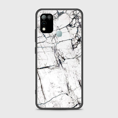 Infinix Hot 11 Play Cover- White Marble Series 2 - HQ Ultra Shine Premium Infinity Glass Soft Silicon Borders Case