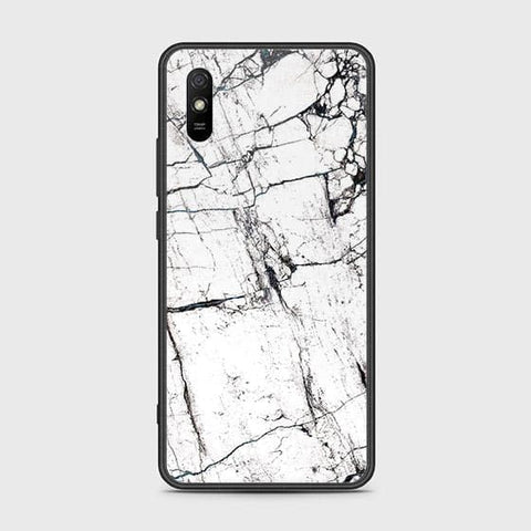 Xiaomi Redmi 9i Cover - White Marble Series 2 - HQ Ultra Shine Premium Infinity Glass Soft Silicon Borders Case