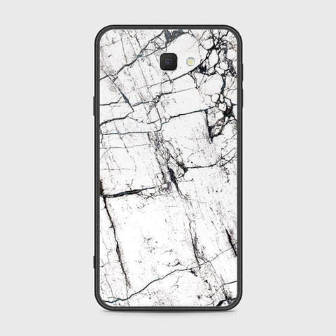 Samsung Galaxy J7 Prime Cover - White Marble Series 2 - HQ Ultra Shine Premium Infinity Glass Soft Silicon Borders Case