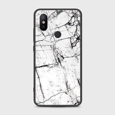 Xiaomi Mi A2 / Mi 6X Cover - White Marble Series 2 - HQ Ultra Shine Premium Infinity Glass Soft Silicon Borders Case