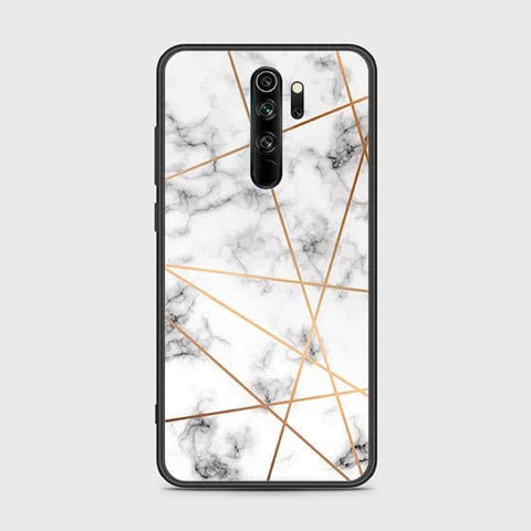 Xiaomi Redmi Note 8 Pro Cover - White Marble Series 2 - HQ Ultra Shine Premium Infinity Glass Soft Silicon Borders Case