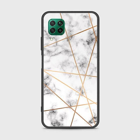 Huawei Nova 6 SE Cover - White Marble Series 2 - HQ Ultra Shine Premium Infinity Glass Soft Silicon Borders Case