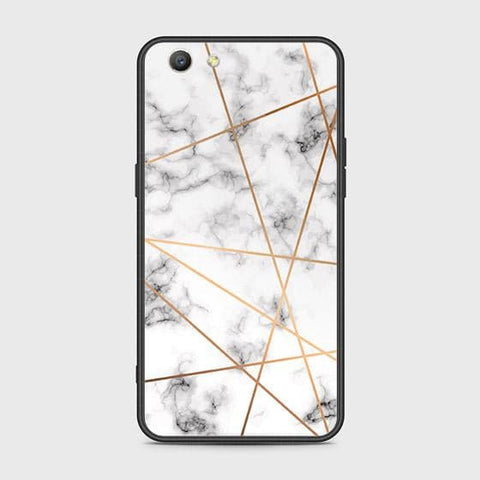 Oppo F1S Cover - White Marble Series 2 - HQ Ultra Shine Premium Infinity Glass Soft Silicon Borders Case