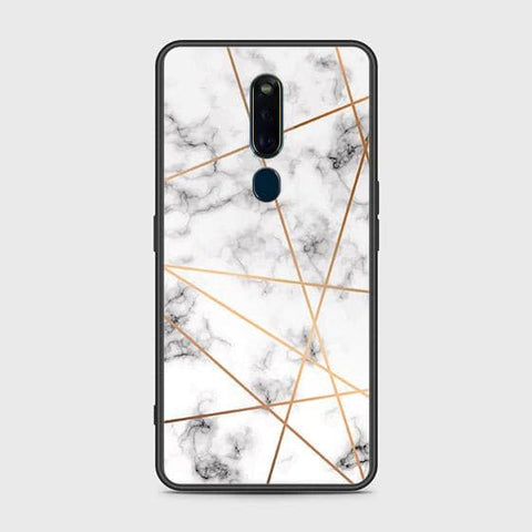 Oppo F11 Pro Cover - White Marble Series 2 - HQ Ultra Shine Premium Infinity Glass Soft Silicon Borders Case