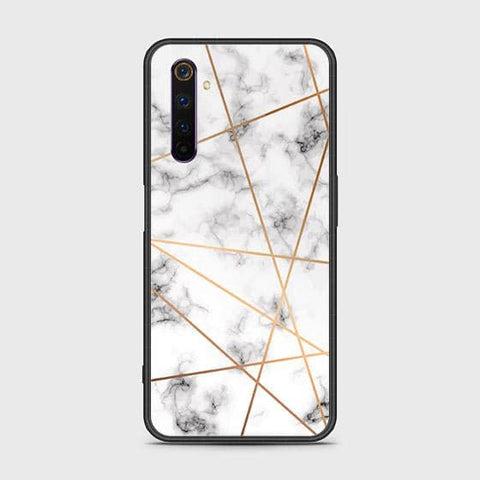 Realme 6 Pro Cover - White Marble Series 2 - HQ Ultra Shine Premium Infinity Glass Soft Silicon Borders Case