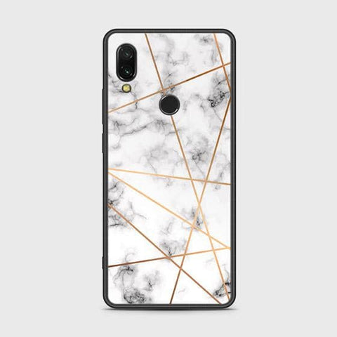 Xiaomi Redmi 7 Cover - White Marble Series 2 - HQ Ultra Shine Premium Infinity Glass Soft Silicon Borders Case