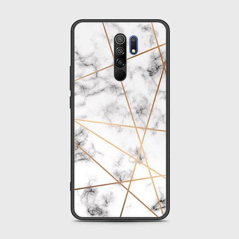 Xiaomi Poco M2 Cover - White Marble Series 2 - HQ Ultra Shine Premium Infinity Glass Soft Silicon Borders Case