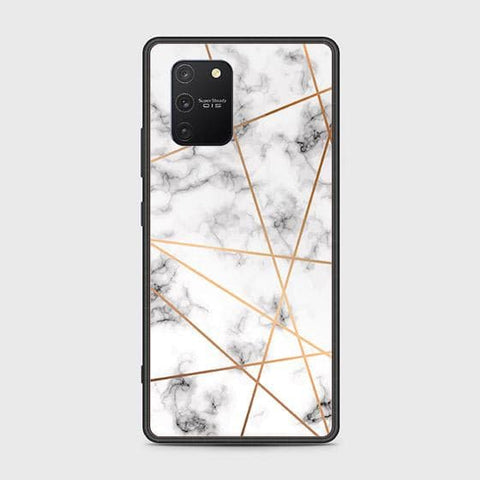 Samsung Galaxy S10 Lite Cover - White Marble Series 2 - HQ Ultra Shine Premium Infinity Glass Soft Silicon Borders Case