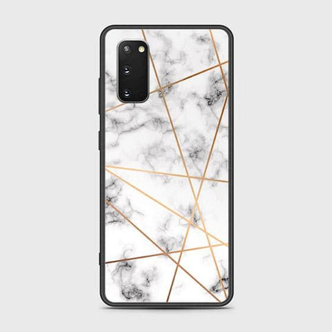 Samsung Galaxy S20 Plus Cover - White Marble Series 2 - HQ Ultra Shine Premium Infinity Glass Soft Silicon Borders Case