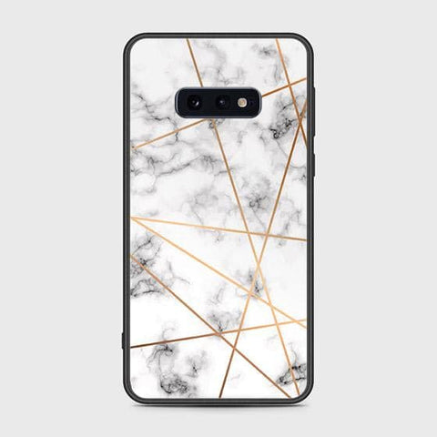 Samsung Galaxy S10e Cover - White Marble Series 2 - HQ Ultra Shine Premium Infinity Glass Soft Silicon Borders Case