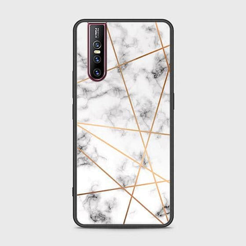 Vivo V15 Pro Cover - White Marble Series 2 - HQ Ultra Shine Premium Infinity Glass Soft Silicon Borders Case