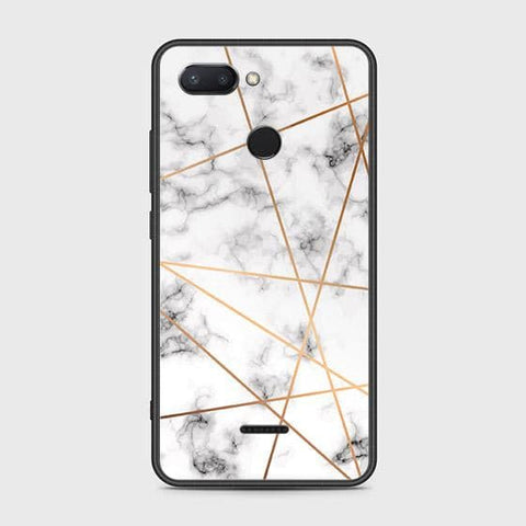 Xiaomi Redmi 6 Cover - White Marble Series 2 - HQ Ultra Shine Premium Infinity Glass Soft Silicon Borders Case