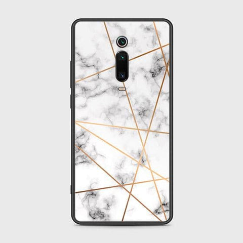 Xiaomi Redmi K20 Cover - White Marble Series 2 - HQ Ultra Shine Premium Infinity Glass Soft Silicon Borders Case