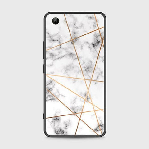 Vivo Y81 Cover - White Marble Series 2 - HQ Ultra Shine Premium Infinity Glass Soft Silicon Borders Case